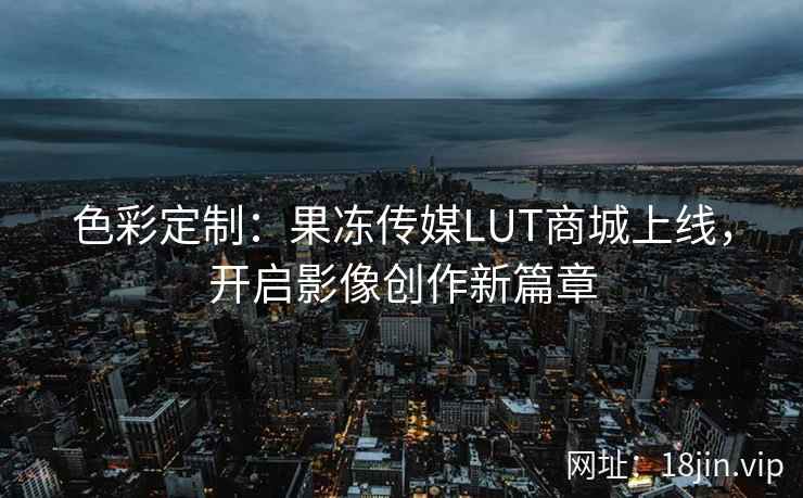 色彩定制：果冻传媒LUT商城上线，开启影像创作新篇章