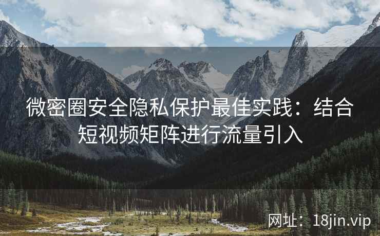 微密圈安全隐私保护最佳实践：结合短视频矩阵进行流量引入